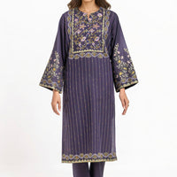 Jacquard Indigo Stitched Suit - Bonanza