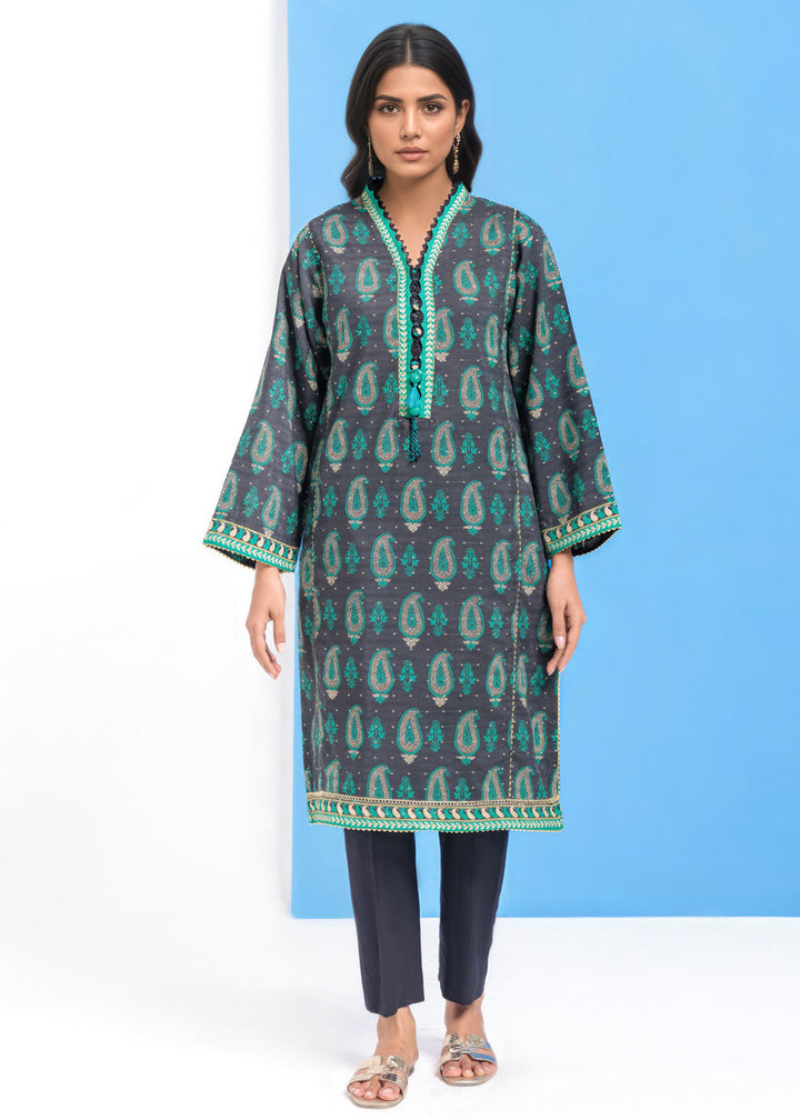 Jacquard Black Kurti - Bonanza