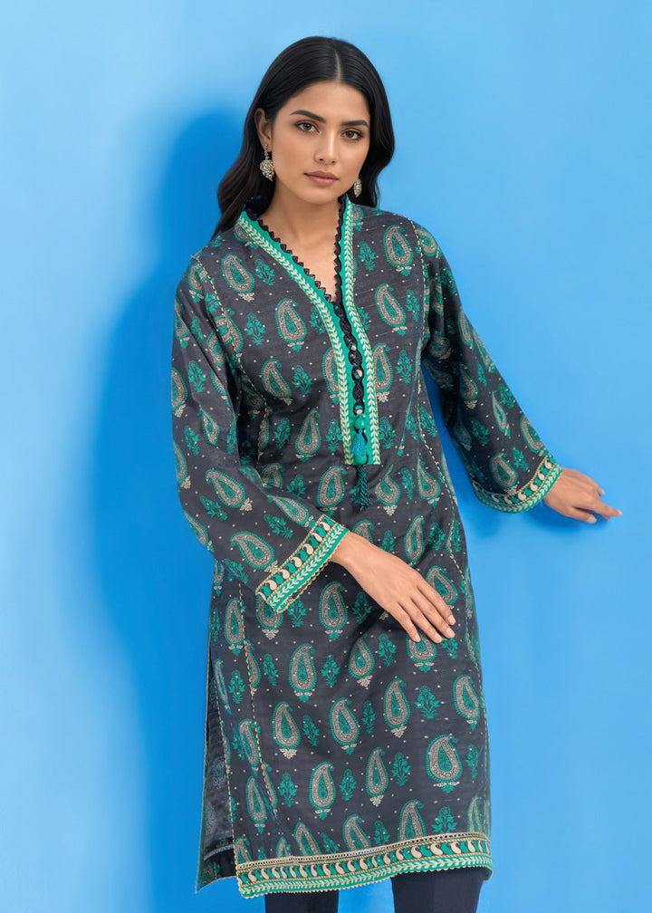 Jacquard Black Kurti - Bonanza