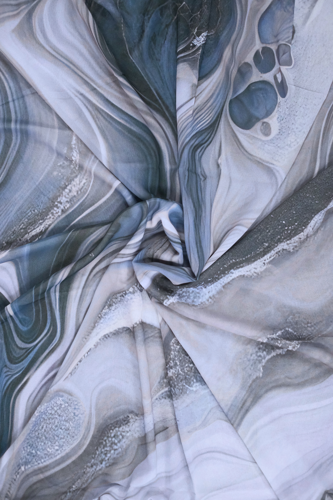 Stone Flow Blue Printed Hijab