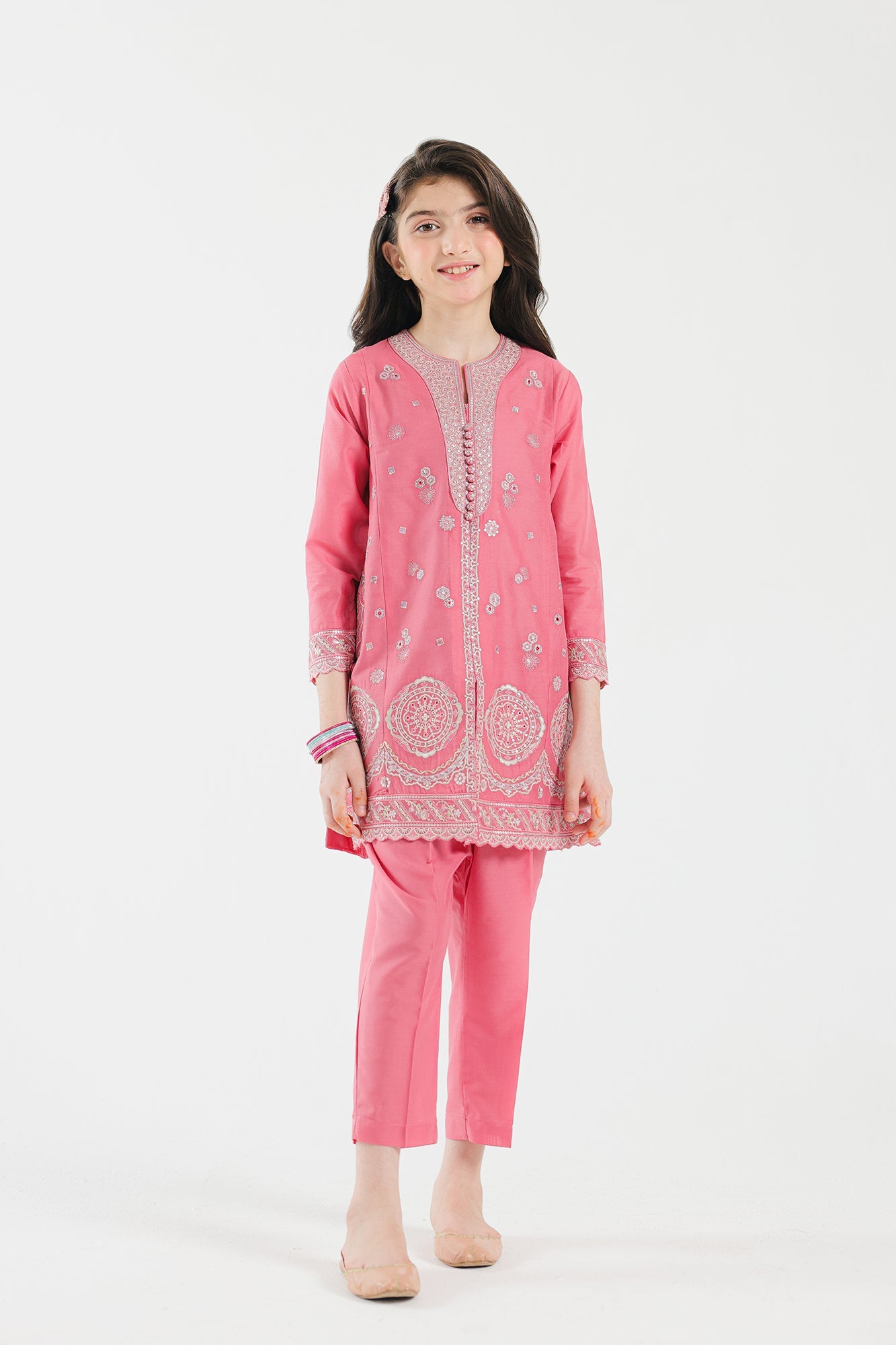 Lawn Pink Stitched Suit - Ethnic