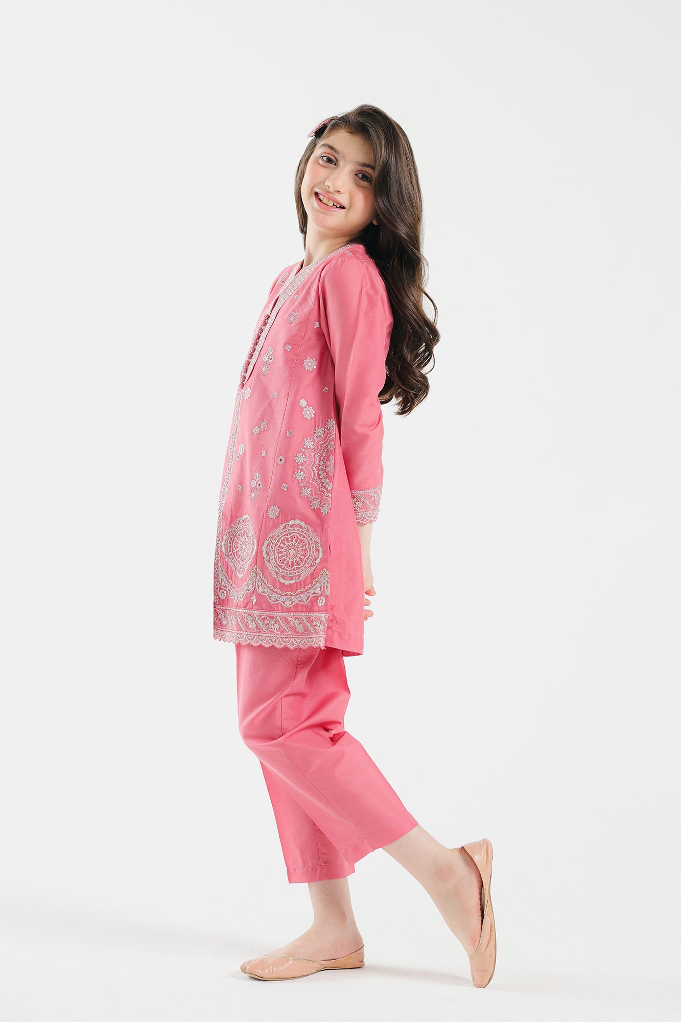 Lawn Pink Stitched Suit - Ethnic