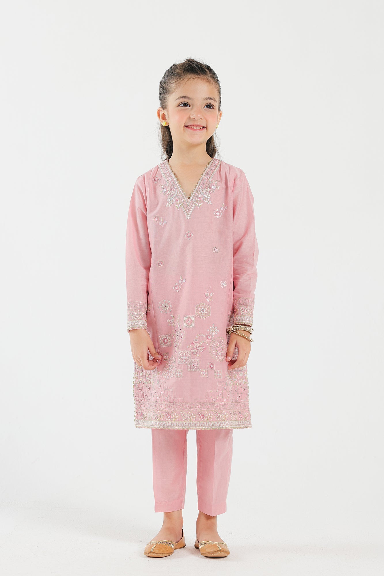 Lawn Pink Stitched Suit - Ethnic