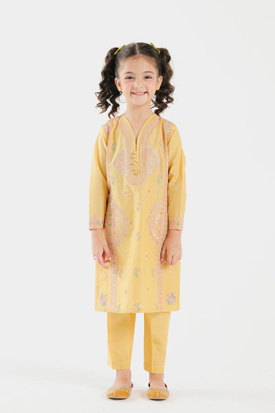 Lawn Yellow Stitched Suit - Ethnic