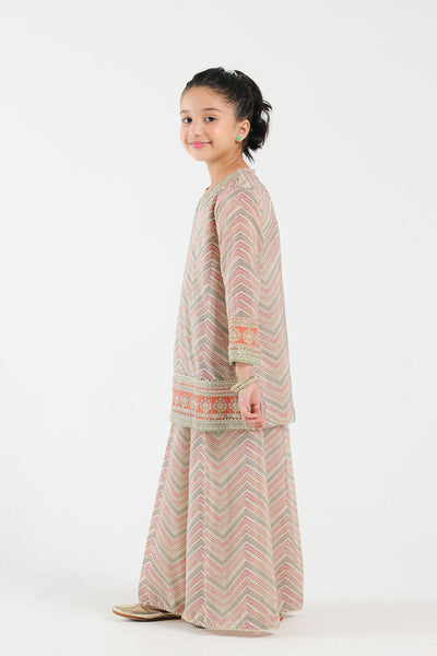 Filament Beige Stitched Suit - Ethnic