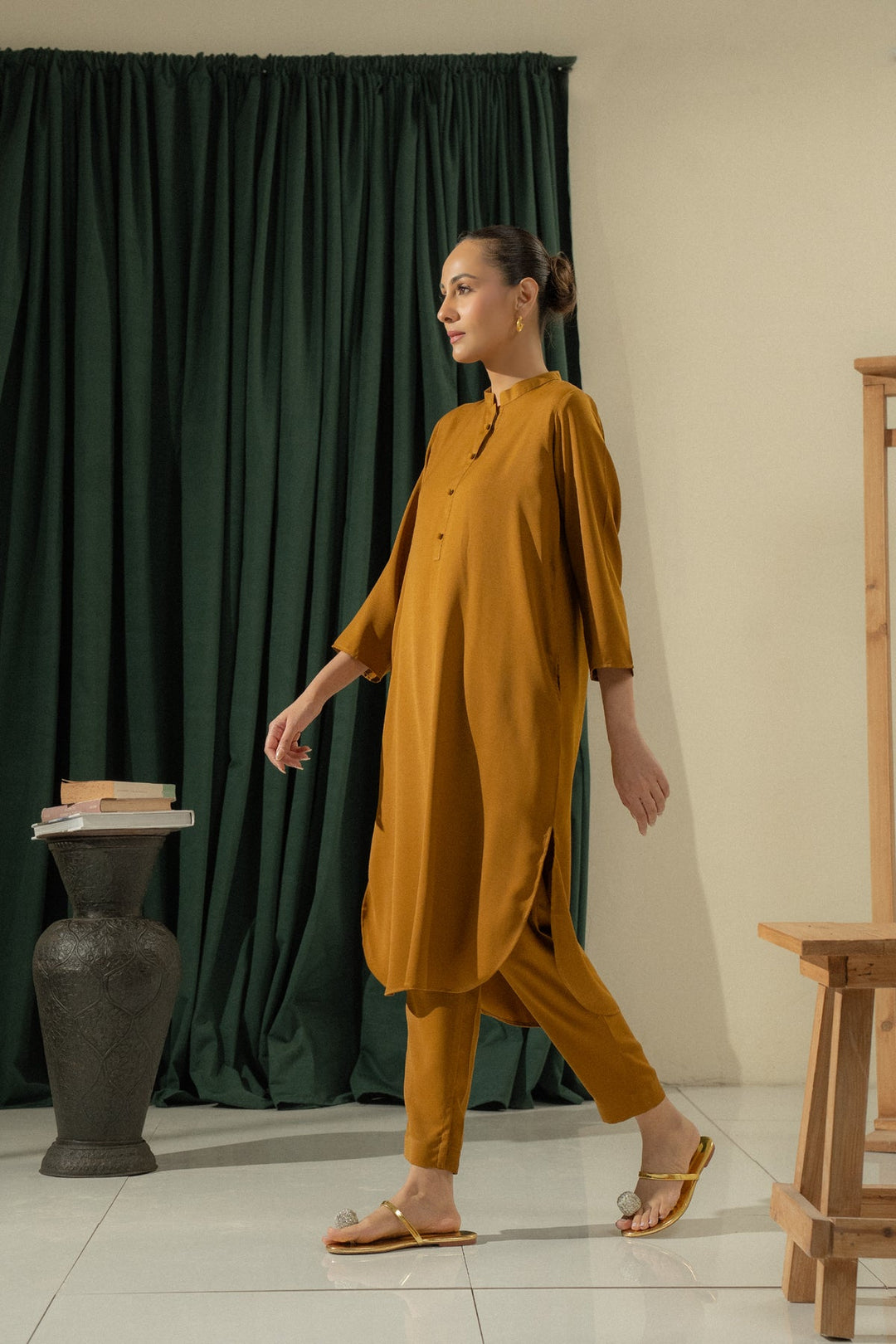 Marina Light Brown Stitched Suit - Ego