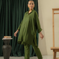 Marina Dark Green Stitched Suit - Ego