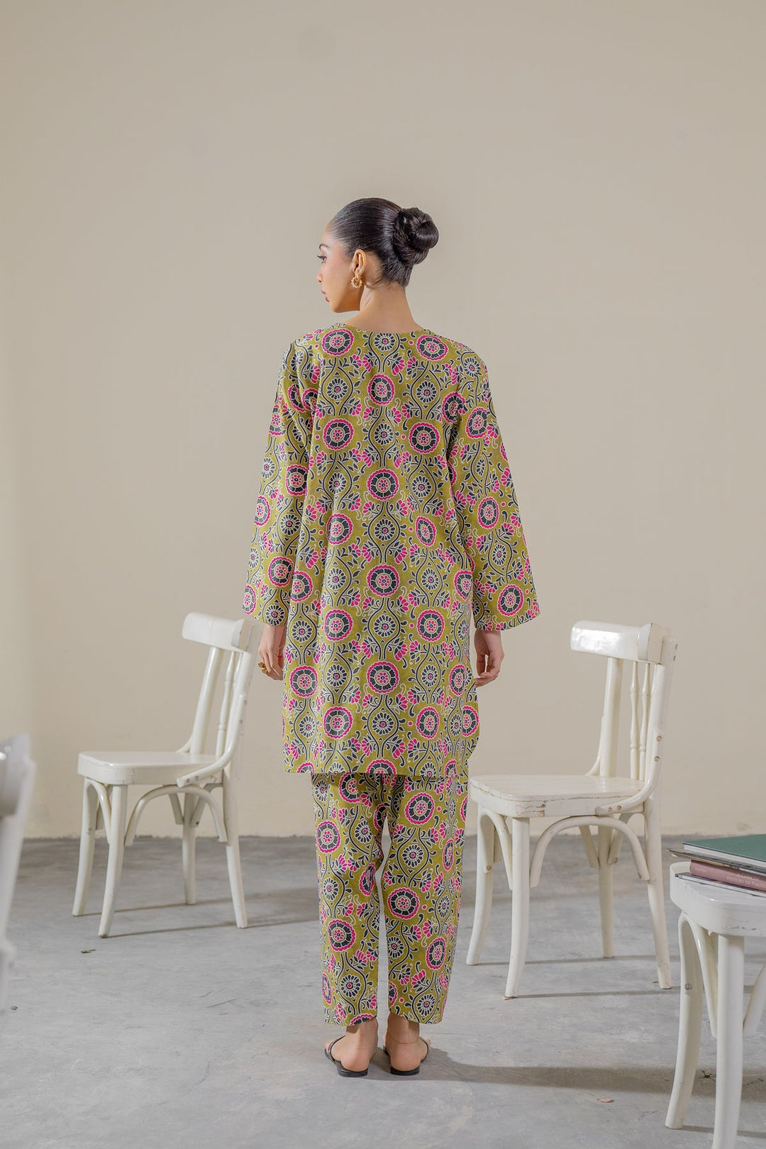 Khaddar Mint Green Stitched Suit - Ego