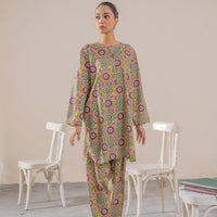 Khaddar Mint Green Stitched Suit - Ego