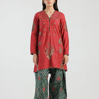 Filament Magenta Stitched Suit - Ethnic