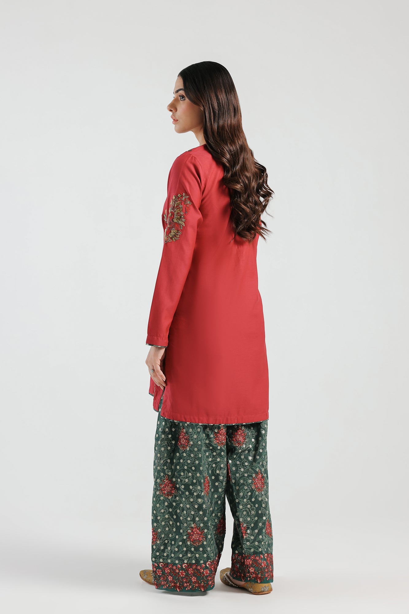 Filament Magenta Stitched Suit - Ethnic