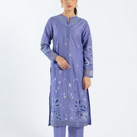 Lawn Ice Blue Stitched Suit - Ethnic