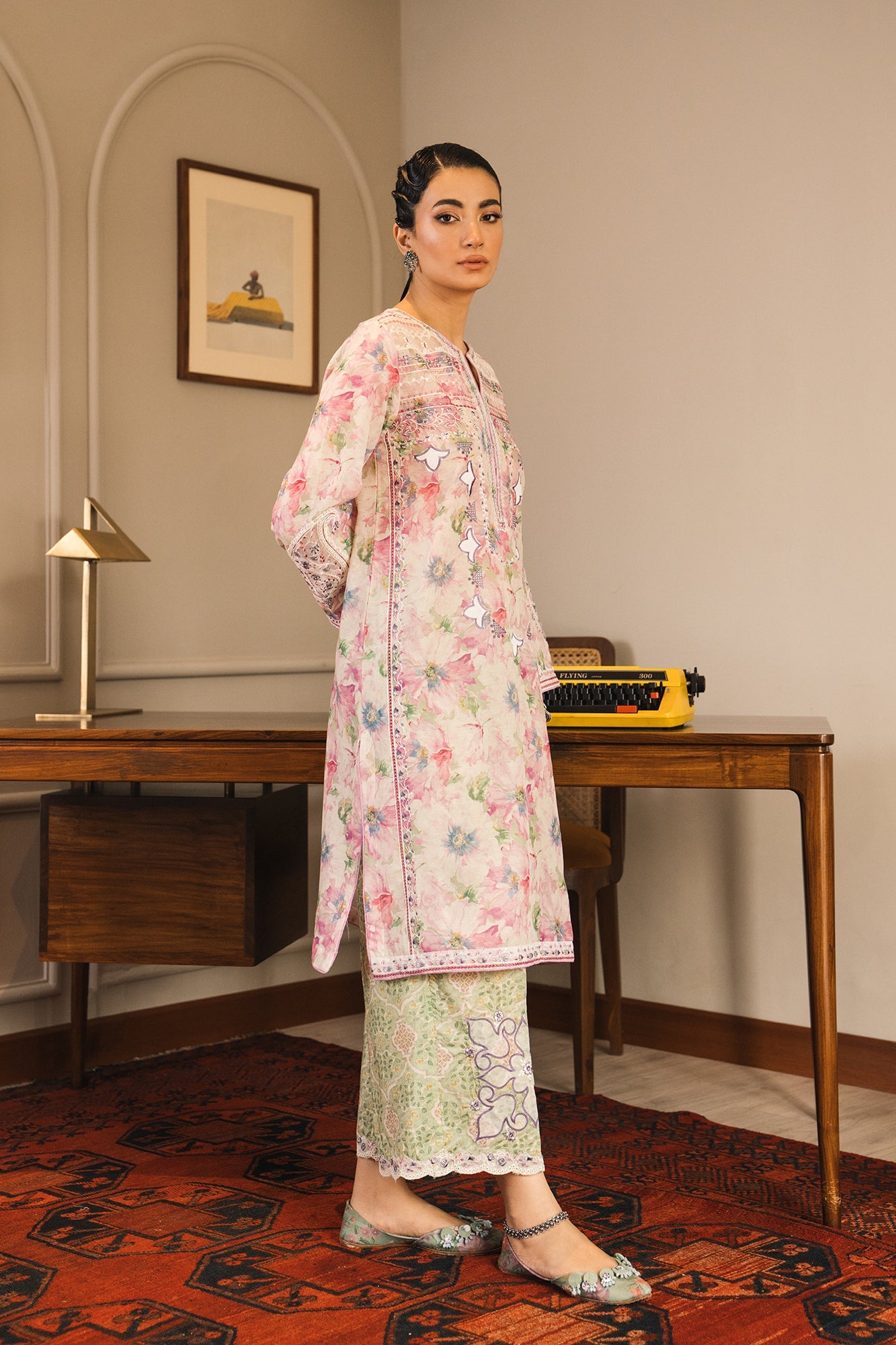 Lawn Vanila Stitched Suit - Ethnic