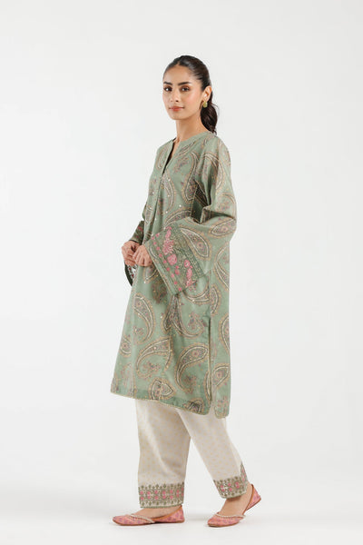 Filament Apple Green Stitched Suit - Ethnic