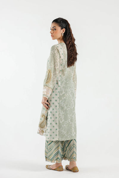 Lawn Green Stitched Suit - Ethnic