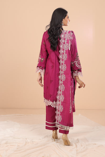 Petal 3 Piece Suit - Elaf Chikankari Collection