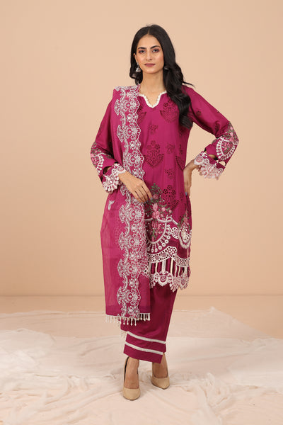 Petal 3 Piece Suit - Elaf Chikankari Collection