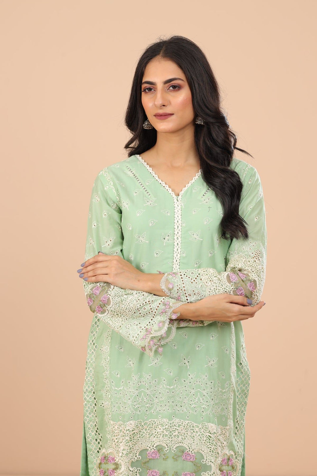 Alice 3 Piece Suit - Elaf Chikankari Collection