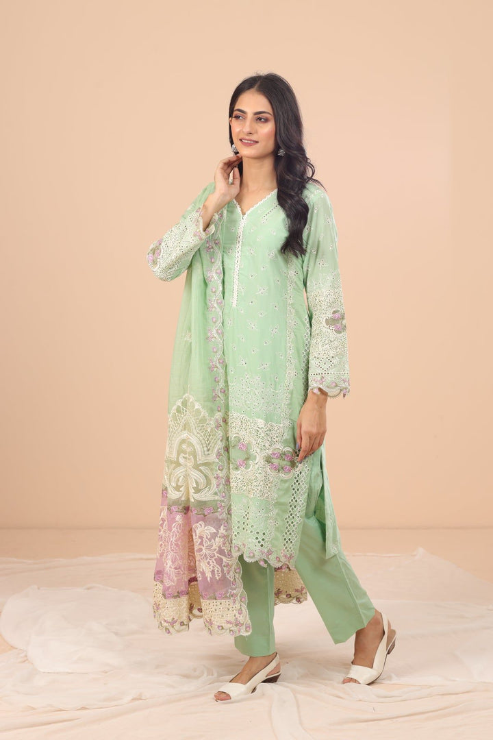 Alice 3 Piece Suit - Elaf Chikankari Collection