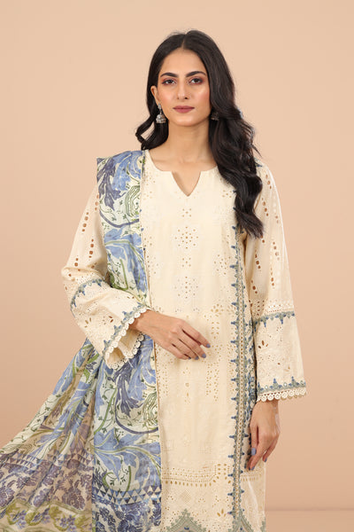 Daisy 3 Piece Suit - Elaf Chikankari Collection