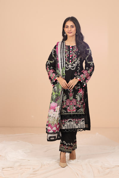 Shadow 3 Piece Suit - Elaf Chikankari Collection