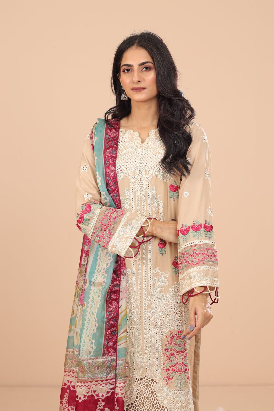 Anna 3 Piece Suit - Elaf Chikankari Collection
