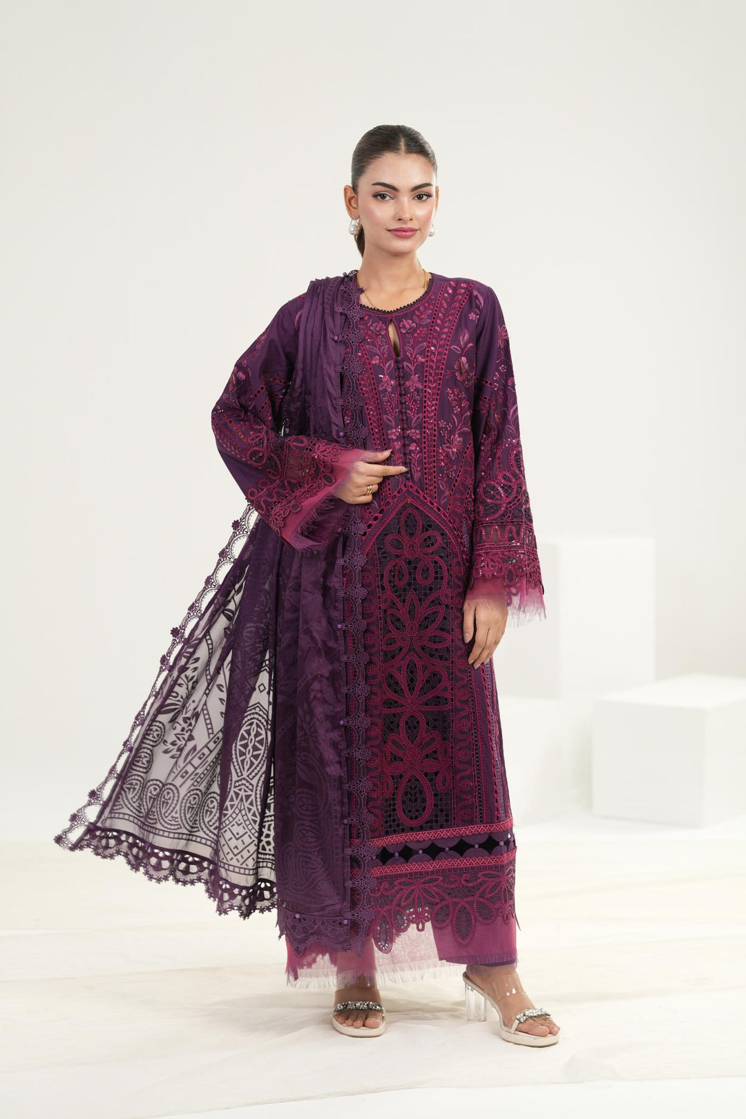 Design 14 - Maria B Luxury Lawn Stitched