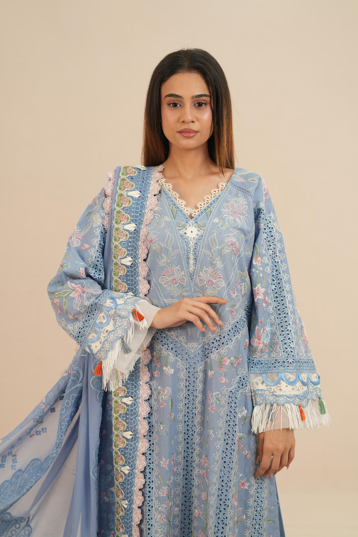 Elani - Suffuse Embroidered Lawn Stitched