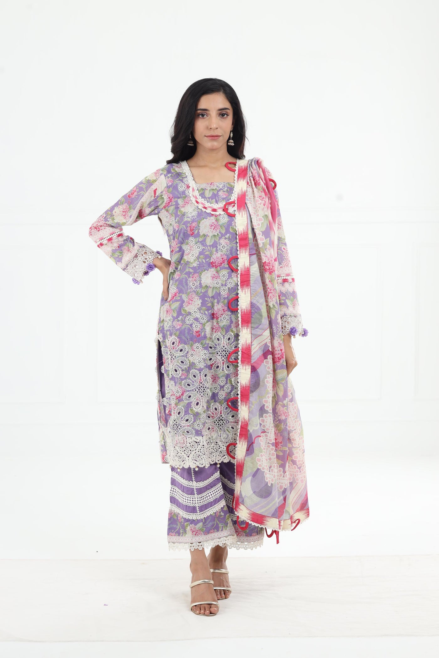 Periwinkle - Elaf Premium Chikankari Stitched Collection