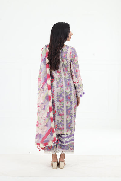 Periwinkle - Elaf Premium Chikankari Stitched Collection