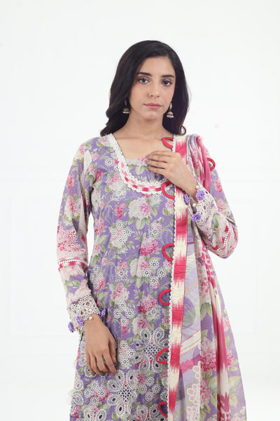 Periwinkle - Elaf Premium Chikankari Stitched Collection