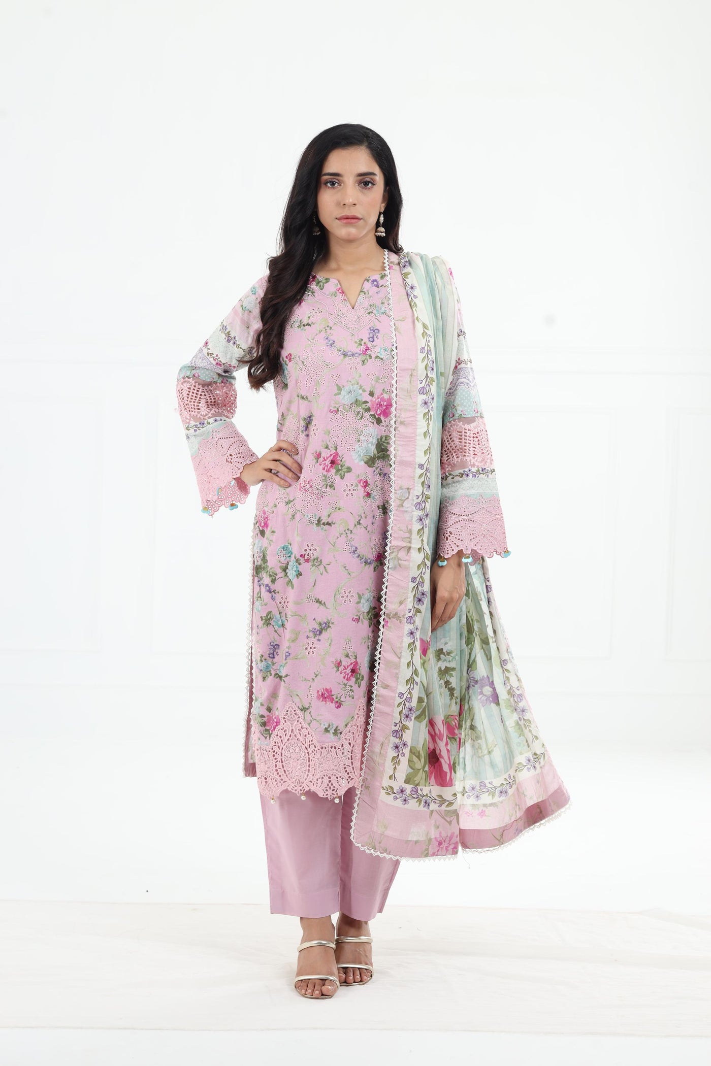 Princess Rose - Elaf Premium Chikankari Stitched Collection