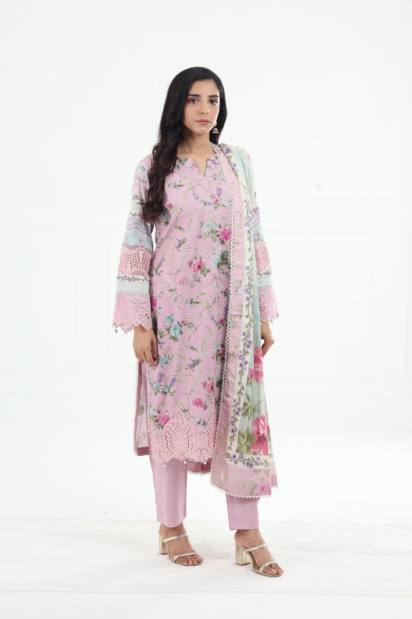 Princess Rose - Elaf Premium Chikankari Stitched Collection