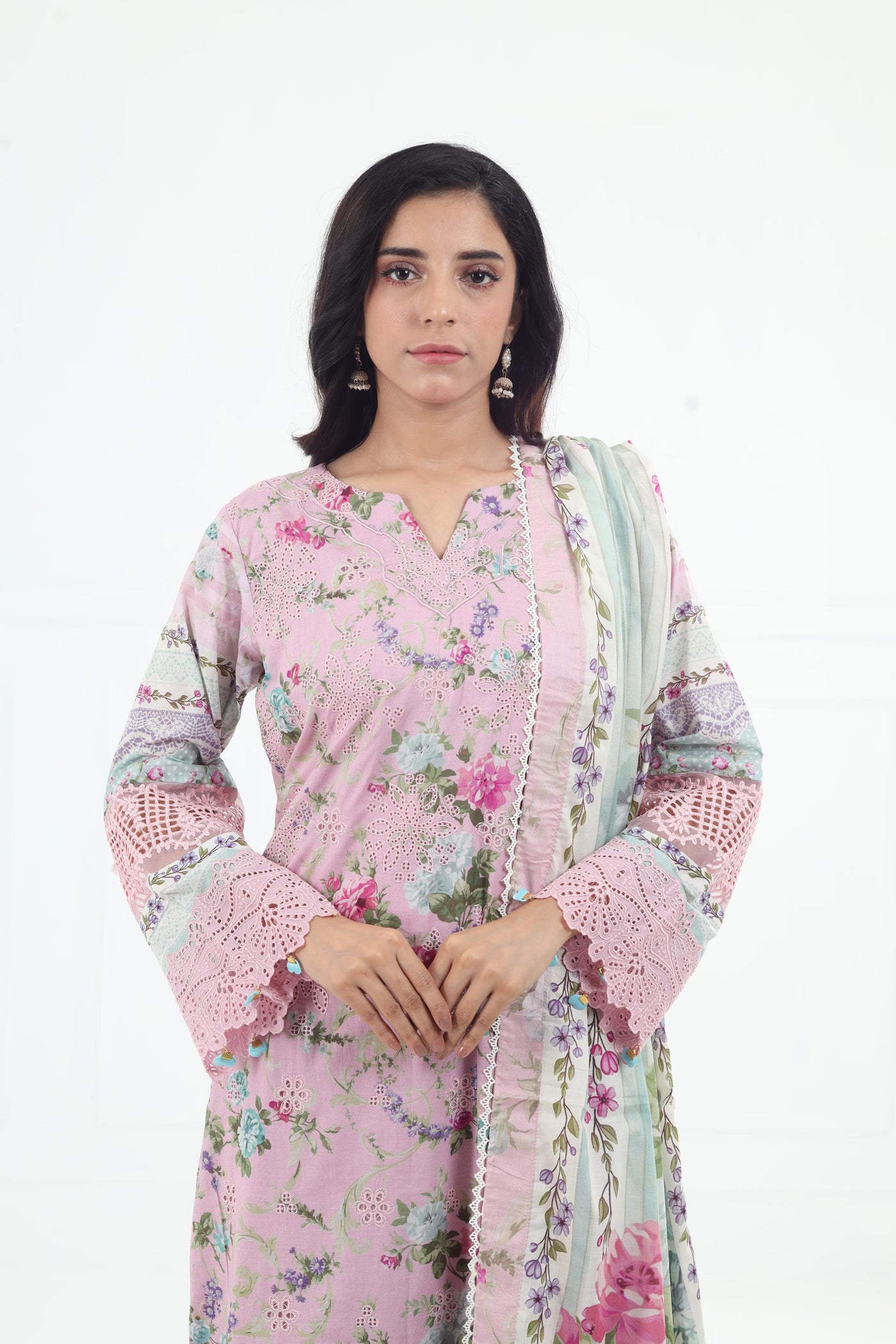 Princess Rose - Elaf Premium Chikankari Stitched Collection