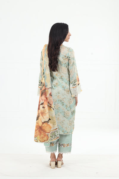 Pistachio Dreams - Elaf Premium Chikankari Stitched Collection