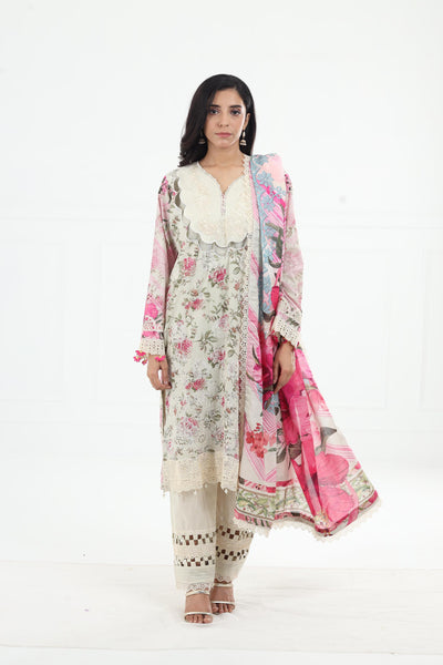 Roses & Whites - Elaf Premium Chikankari Stitched Collection