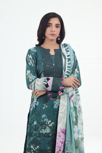 Jade Embrace - Elaf Premium Chikankari Stitched Collection