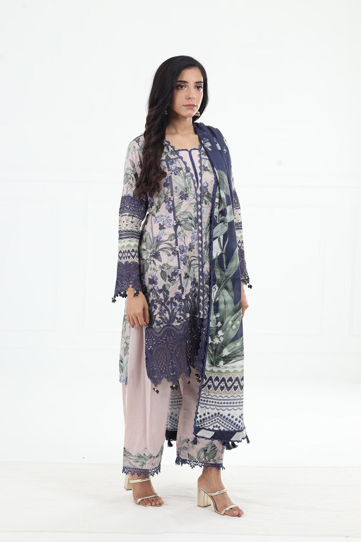 Azzurro - Elaf Premium Chikankari Stitched Collection