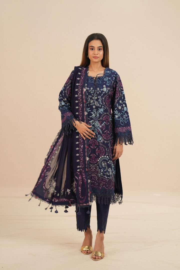 Elora - Suffuse Embroidered Lawn Stitched