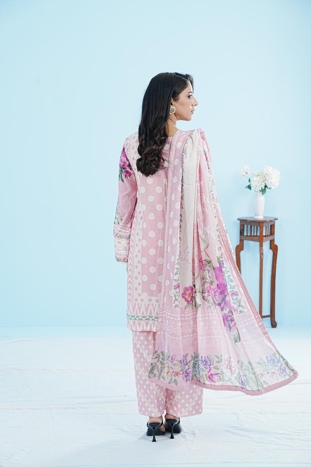 Lawn Pink Stitched Suit - Elaf