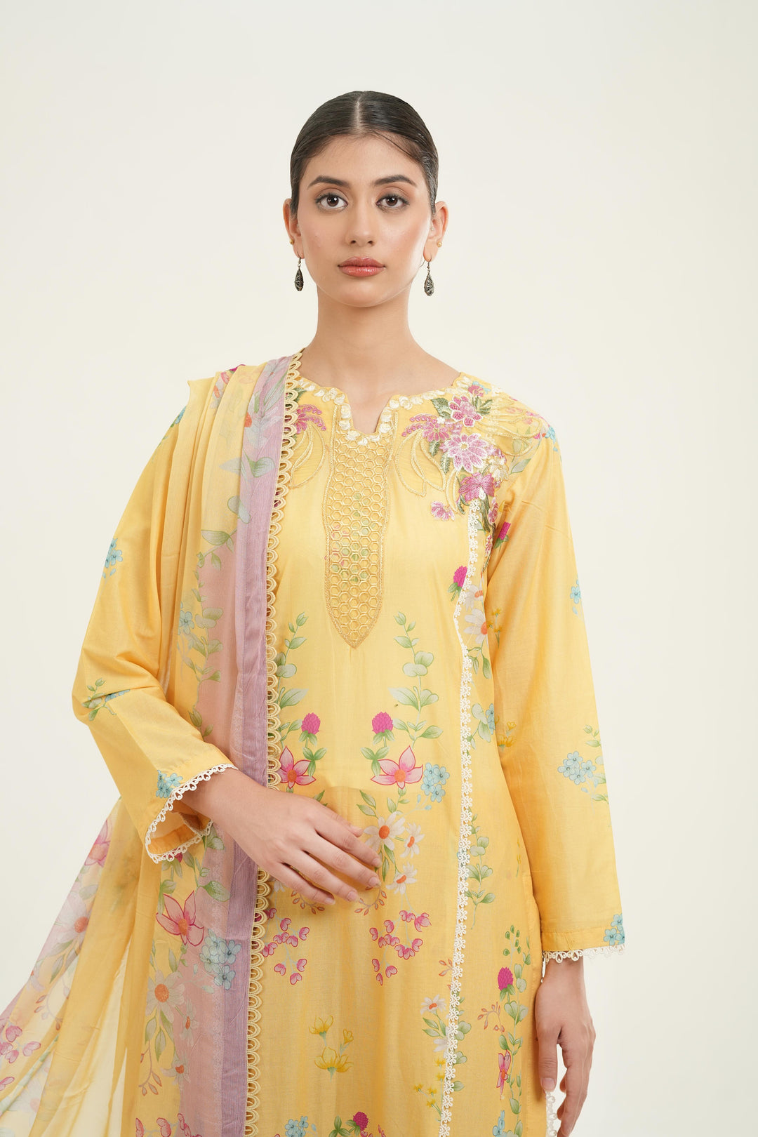 Evania Yellow - Afrozeh Haze Summer Edit '26 Stitched