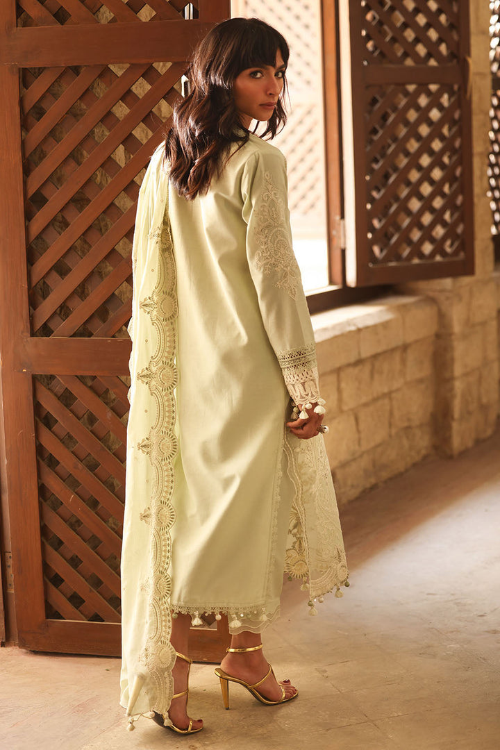 Embroidered Lawn Pista Green Stitched Suit - Gul Ahmed
