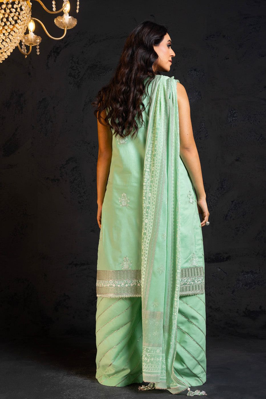 Lawn Mint 3 Piece Suit - Al Karam