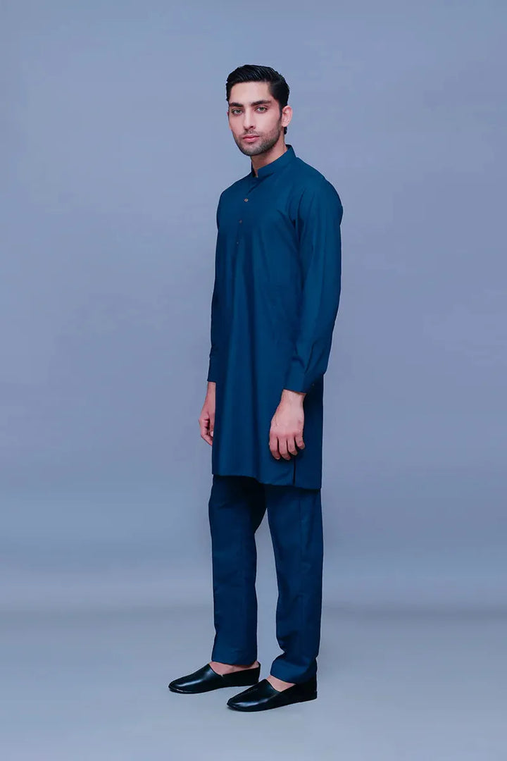 Basic Poly Viscose Reflecting Pond Slim Fit Suit - Amir Adnan