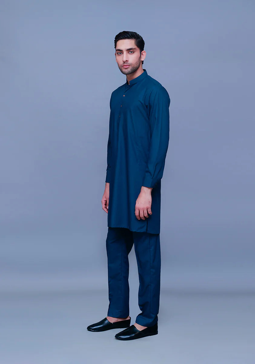 Basic Poly Viscose Reflecting Pond Slim Fit Suit - Amir Adnan