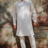 Basic Poly Viscose Vanilla Ice Classic Fit Plain Suit - Amir Adnan