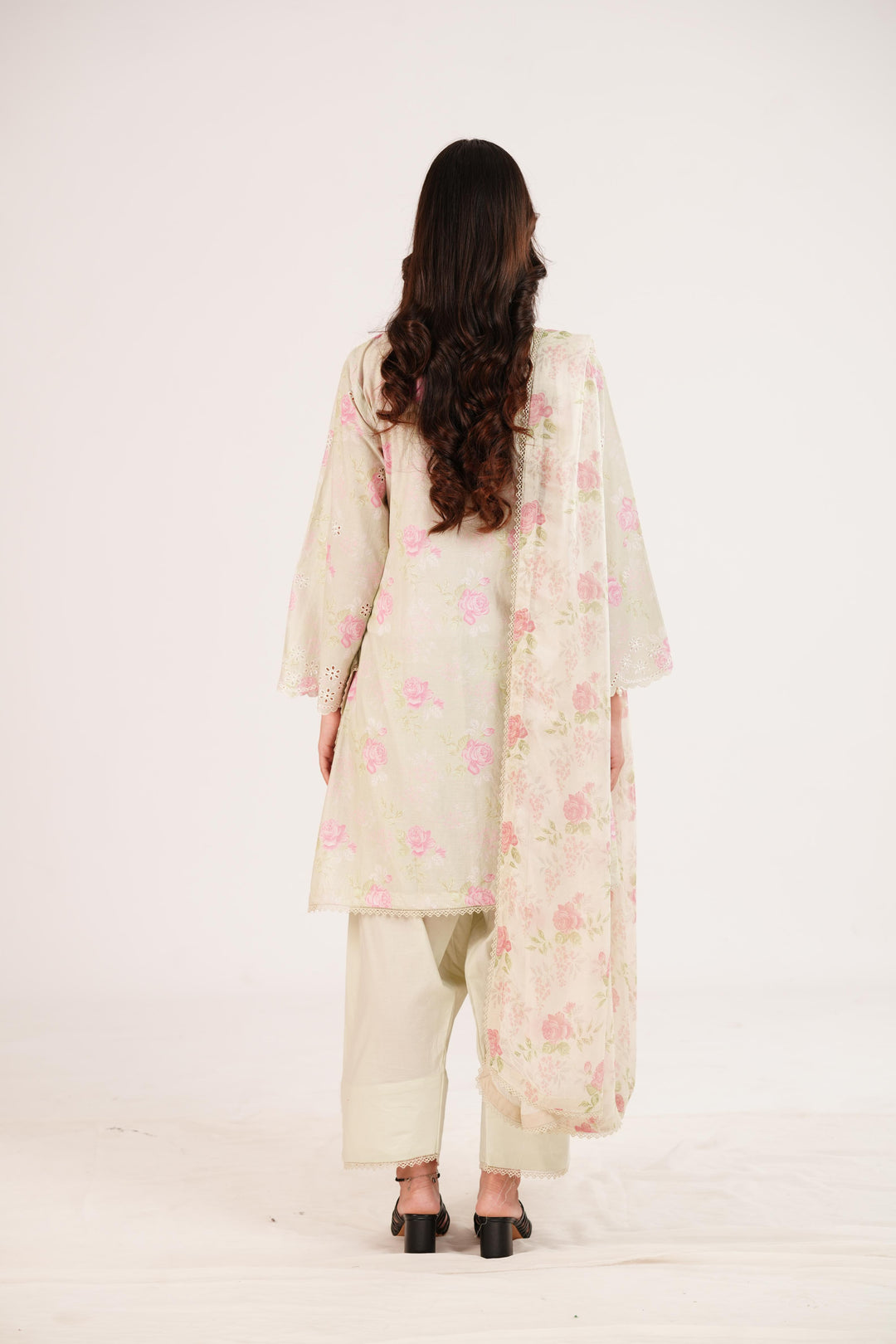 Floret Grace - Cross Stitch Premium Lawn Stitched