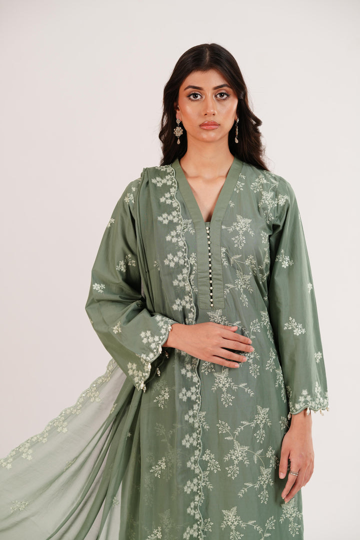 Forst Serenity - Cross Stitch Premium Lawn Stitched