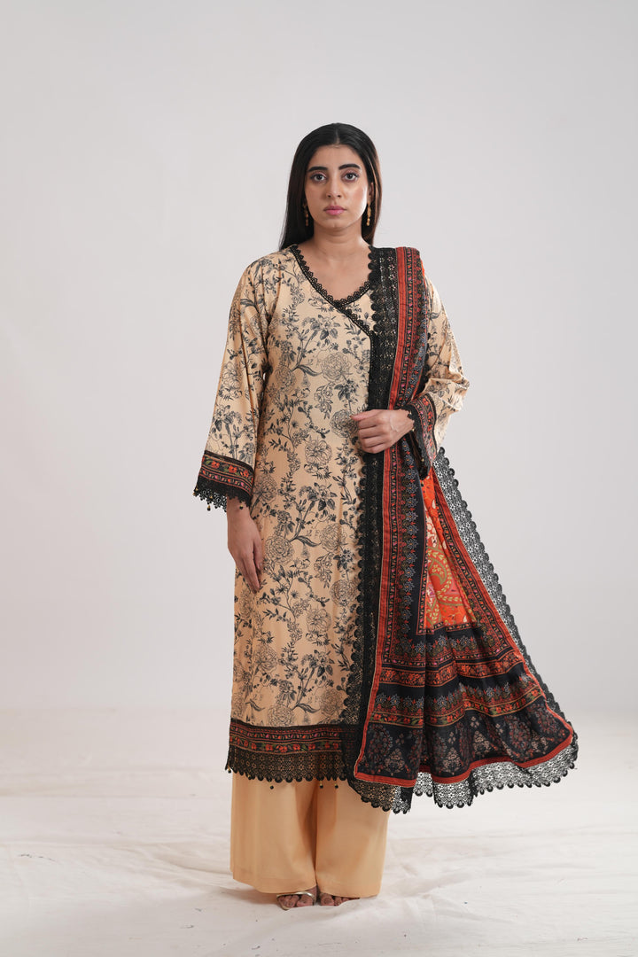 Friya - Mausummery Printed Stitched