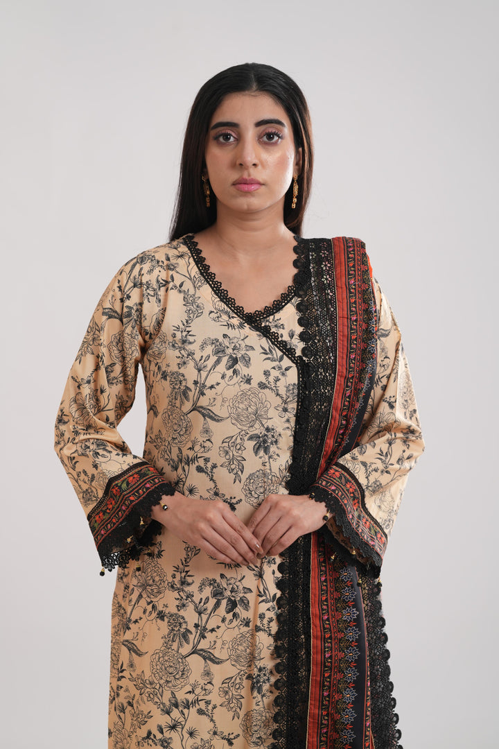 Friya - Mausummery Printed Stitched